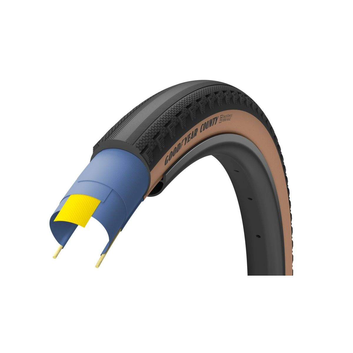 Goodyear Bicycle Tire Gravel County Ultimate Tubeless Complete 650x50 Tan