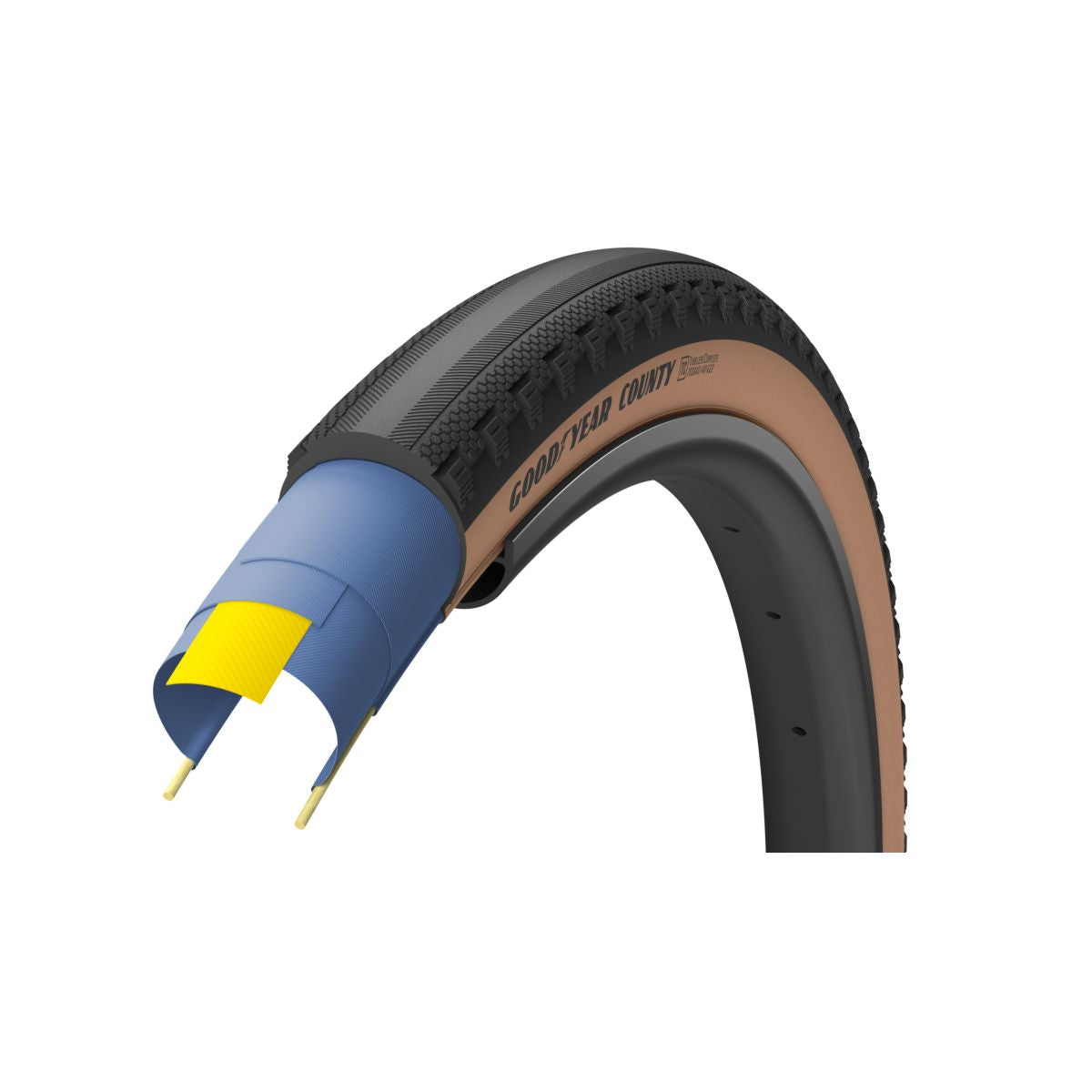 Goodyear Bicycle Tire Gravel Connector Ultimate Tubeless Complete 700x45 Tan