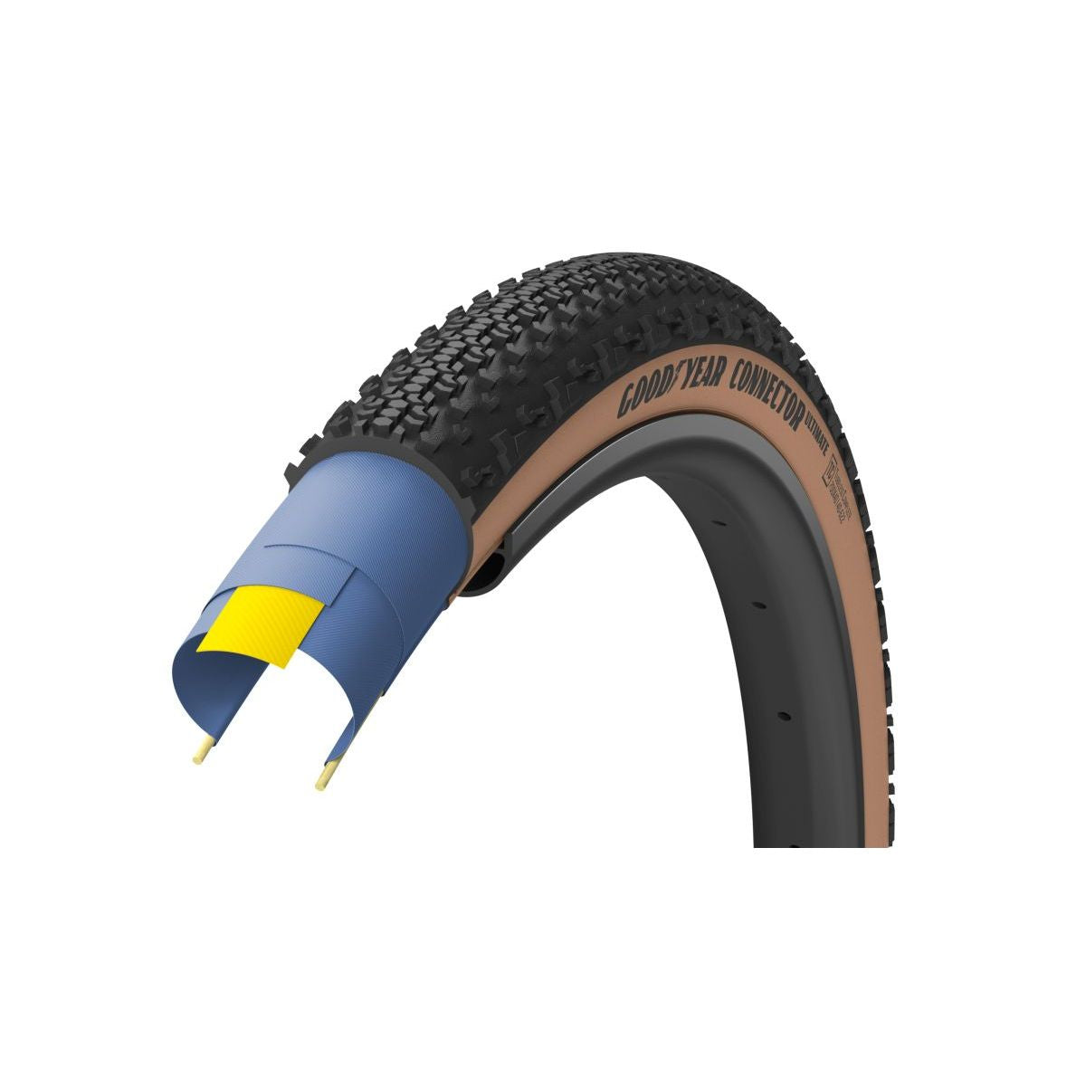 Goodyear Bicycle Tire Gravel Connector Ultimate Tubeless Complete 700x50 Tan