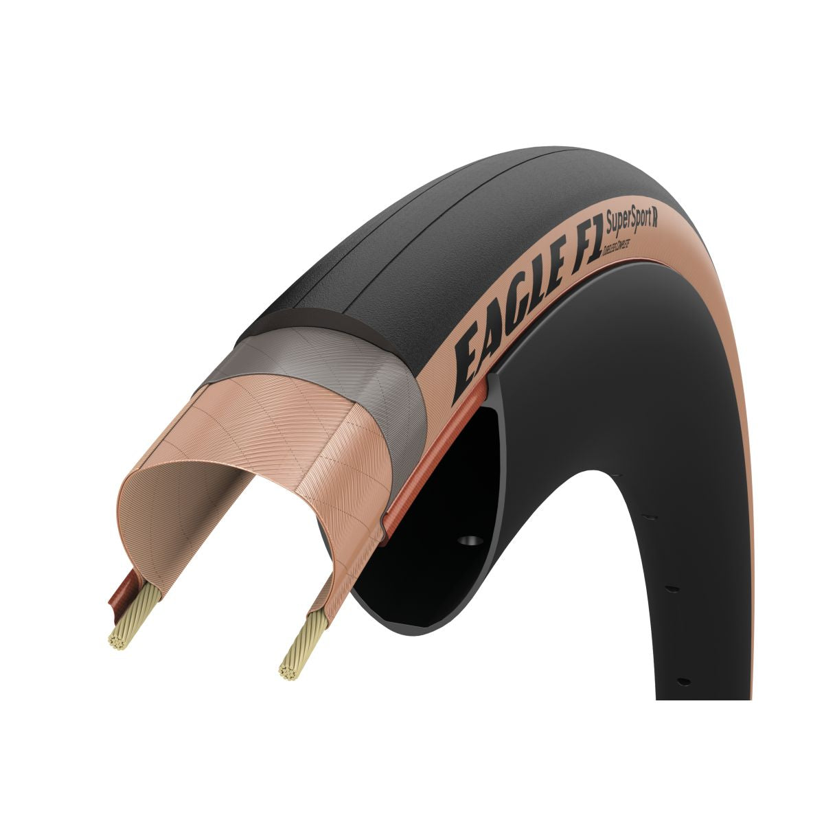 Goodyear Bicycle Tire Road Eagle F1 Supersport R Tubeless Complete 700x30 Tan