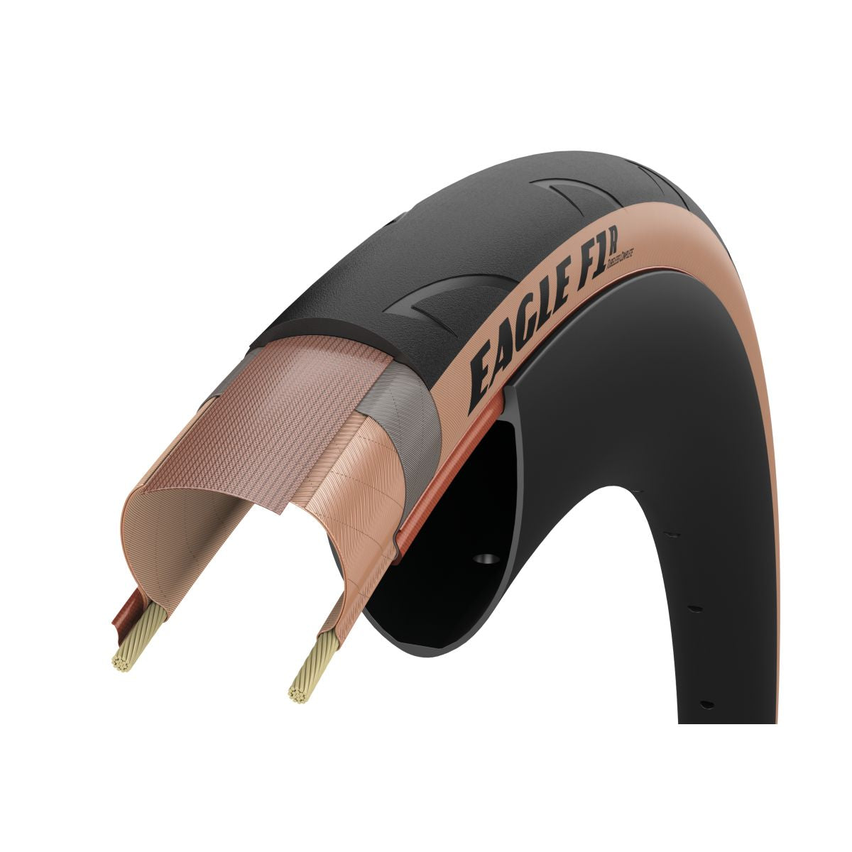 Goodyear Bicycle Tire Road Eagle F1 R Tubeless Complete 700x28 Tan
