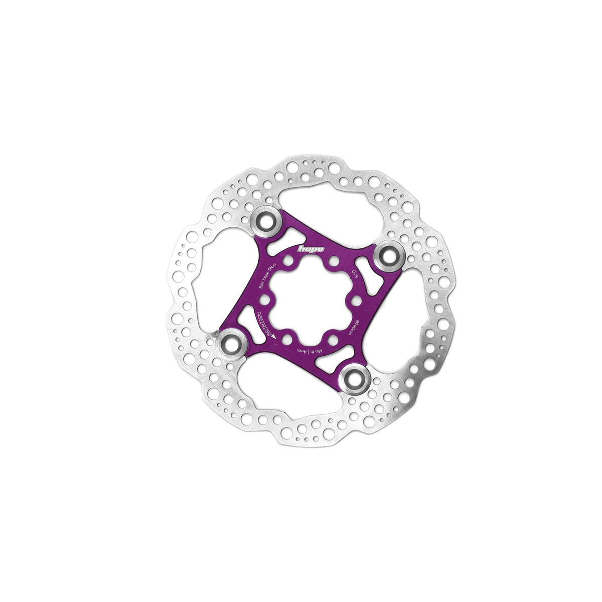 Hope Part Brake Disc Floating 140mm 6 bolt Purple