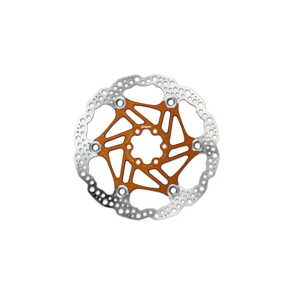 Hope Part Brake Disc Floating 180mm 6 bolt Orange