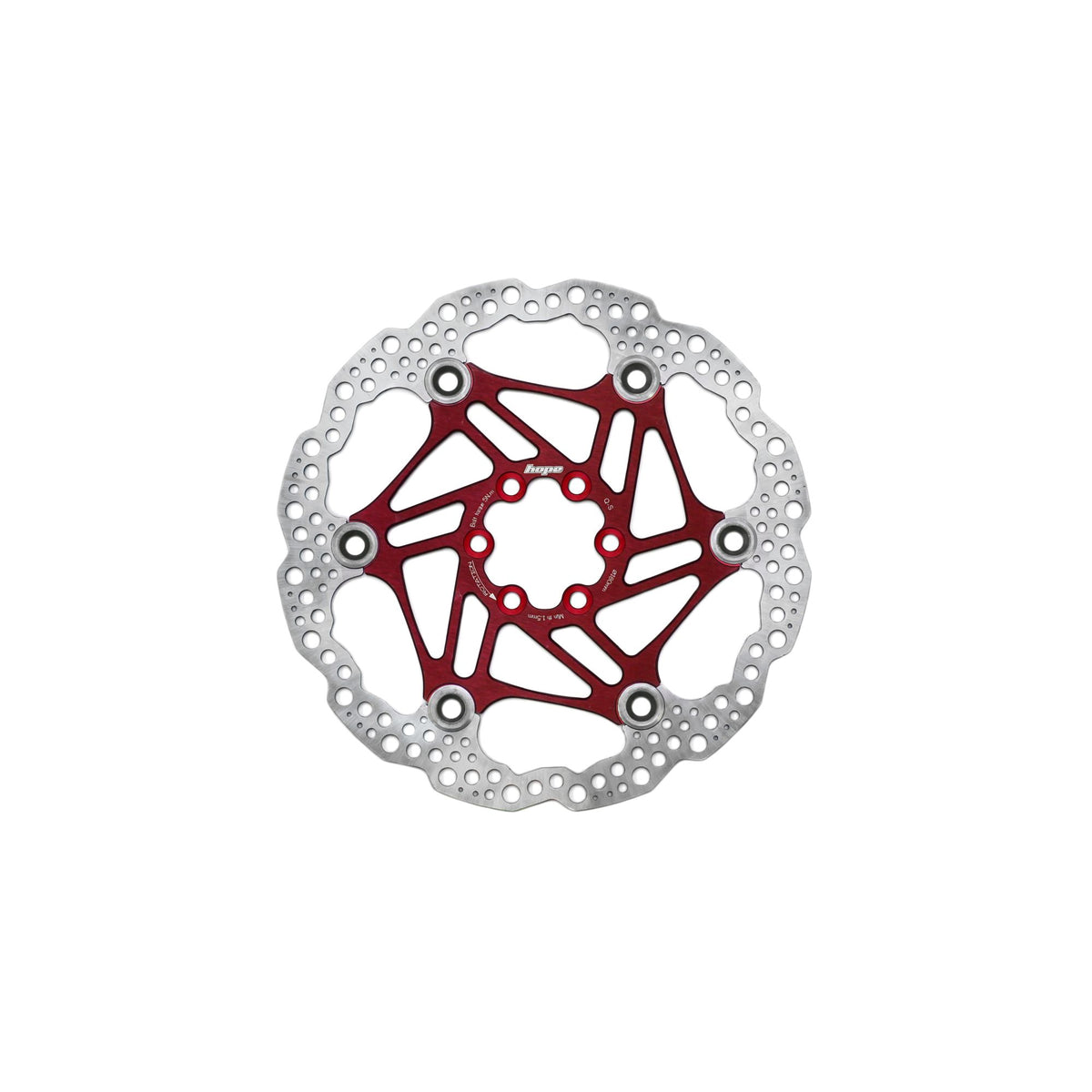 Hope Part Brake Disc Floating 180mm 6 bolt Red