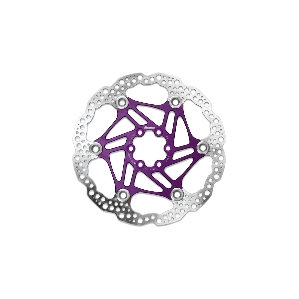 Hope Part Brake Disc Floating 183mm 6 bolt Purple