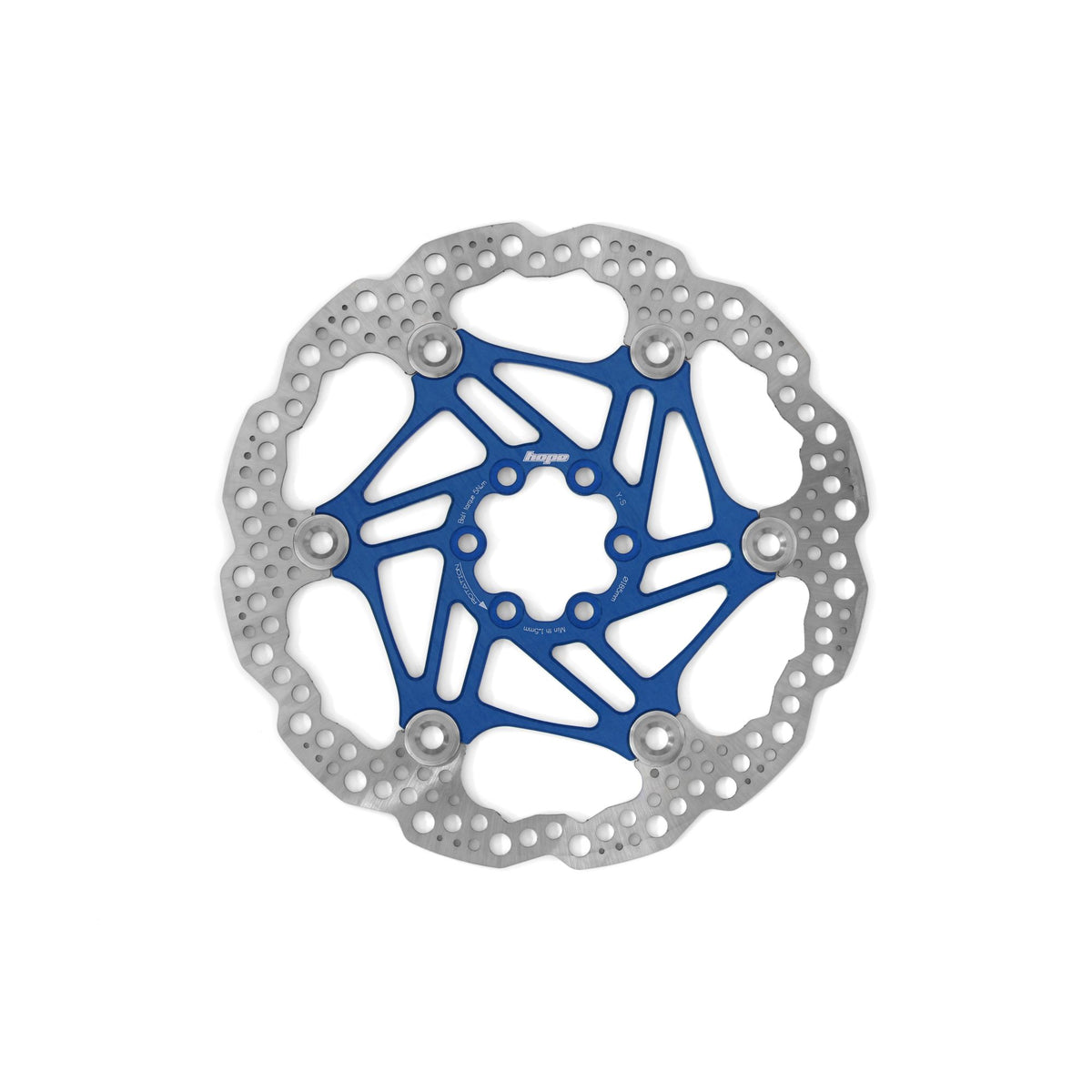 Hope Part Brake Disc Floating 185mm 6 bolt Blue