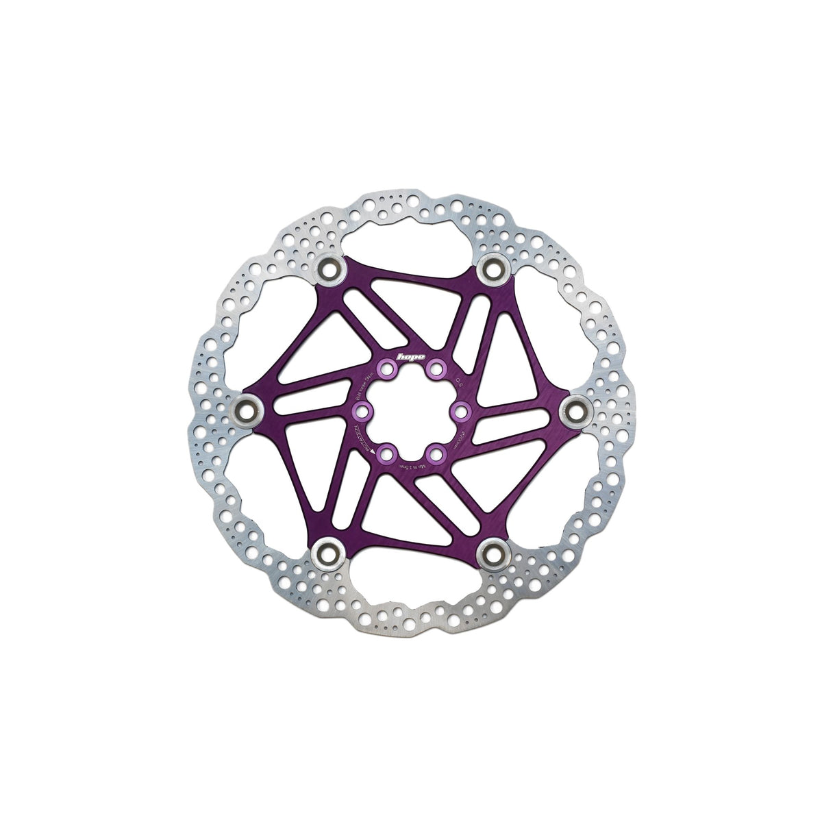 Hope Part Brake Disc Floating 200mm 6 bolt Purple
