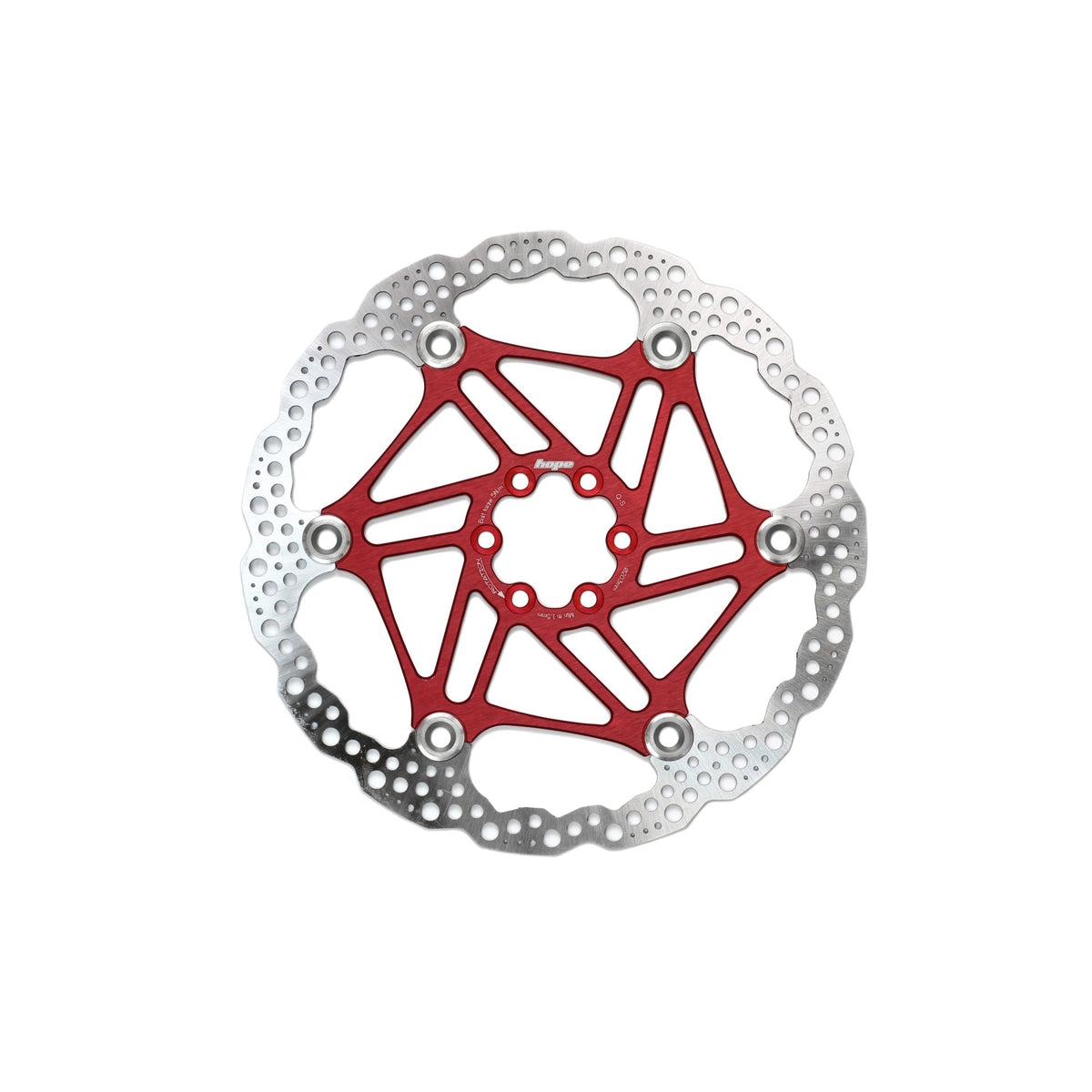 Hope Part Brake Disc Floating 203mm 6 bolt Red