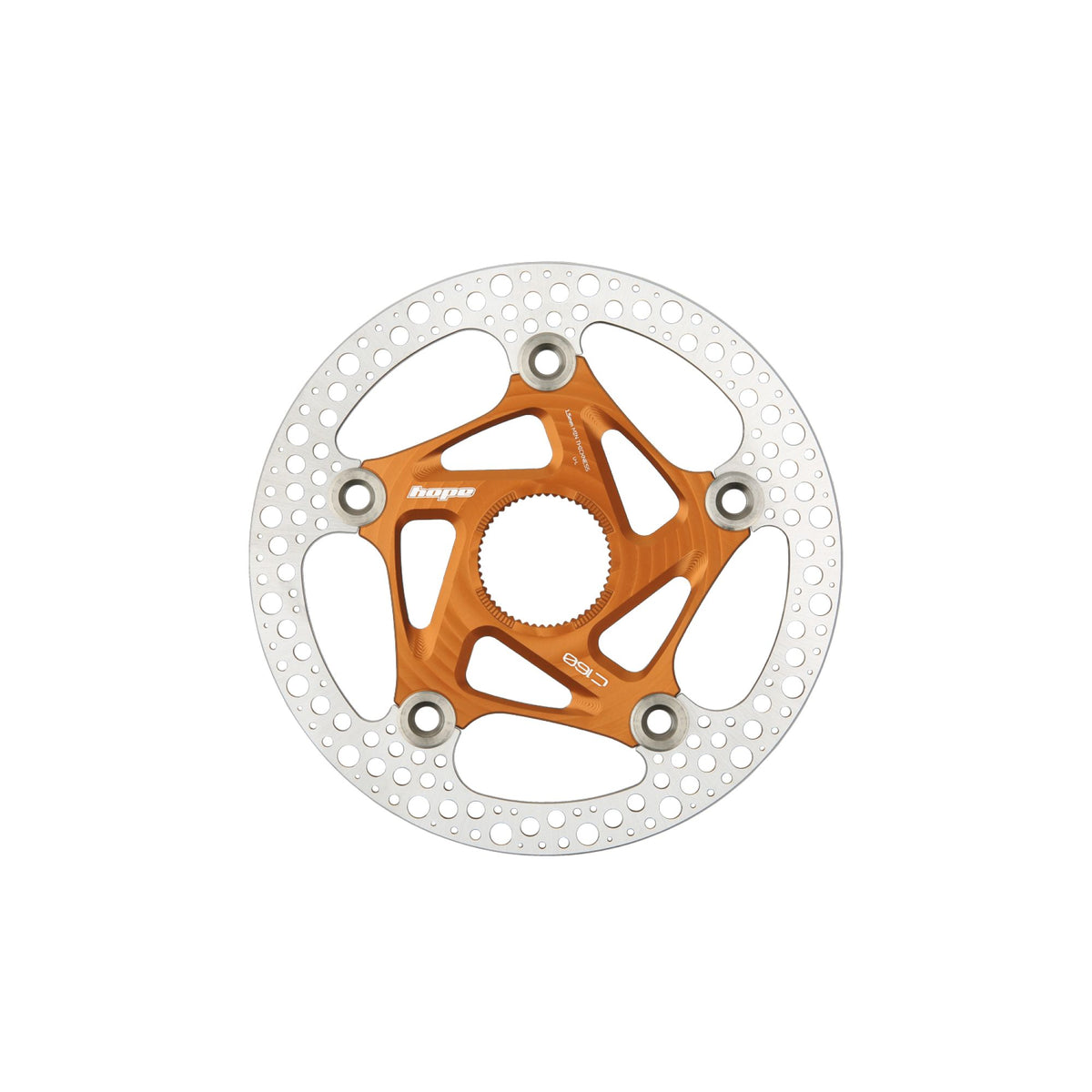 Hope Part Brake Disc RX Centre Lock 160mm Orange
