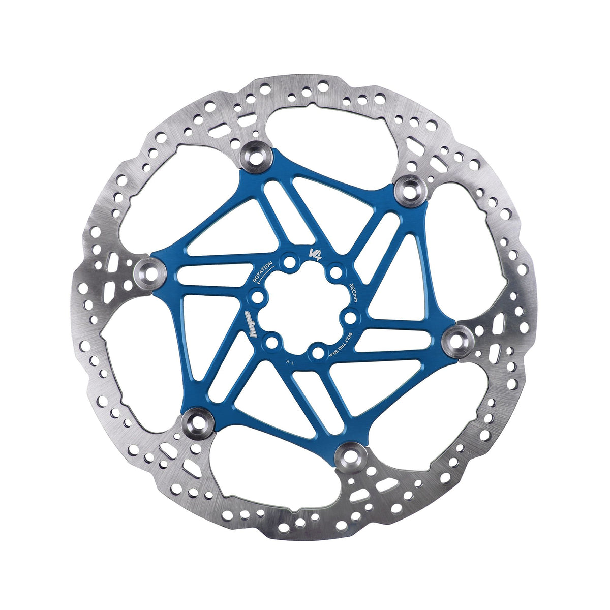 Hope Part Brake Disc V4 Vented 220mm 6 bolt Blue
