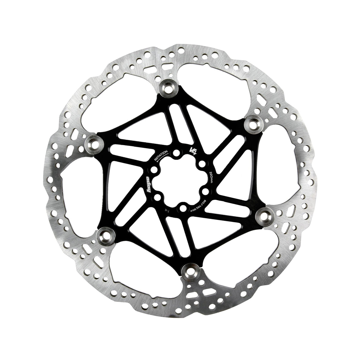 Hope Part Brake Disc V4 Vented 220mm 6 bolt Black
