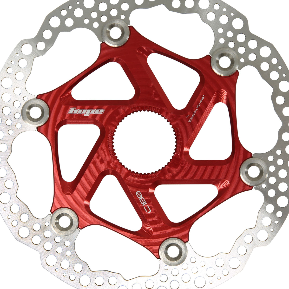 Hope Part Brake Disc MTB Centre Lock 180mm Red