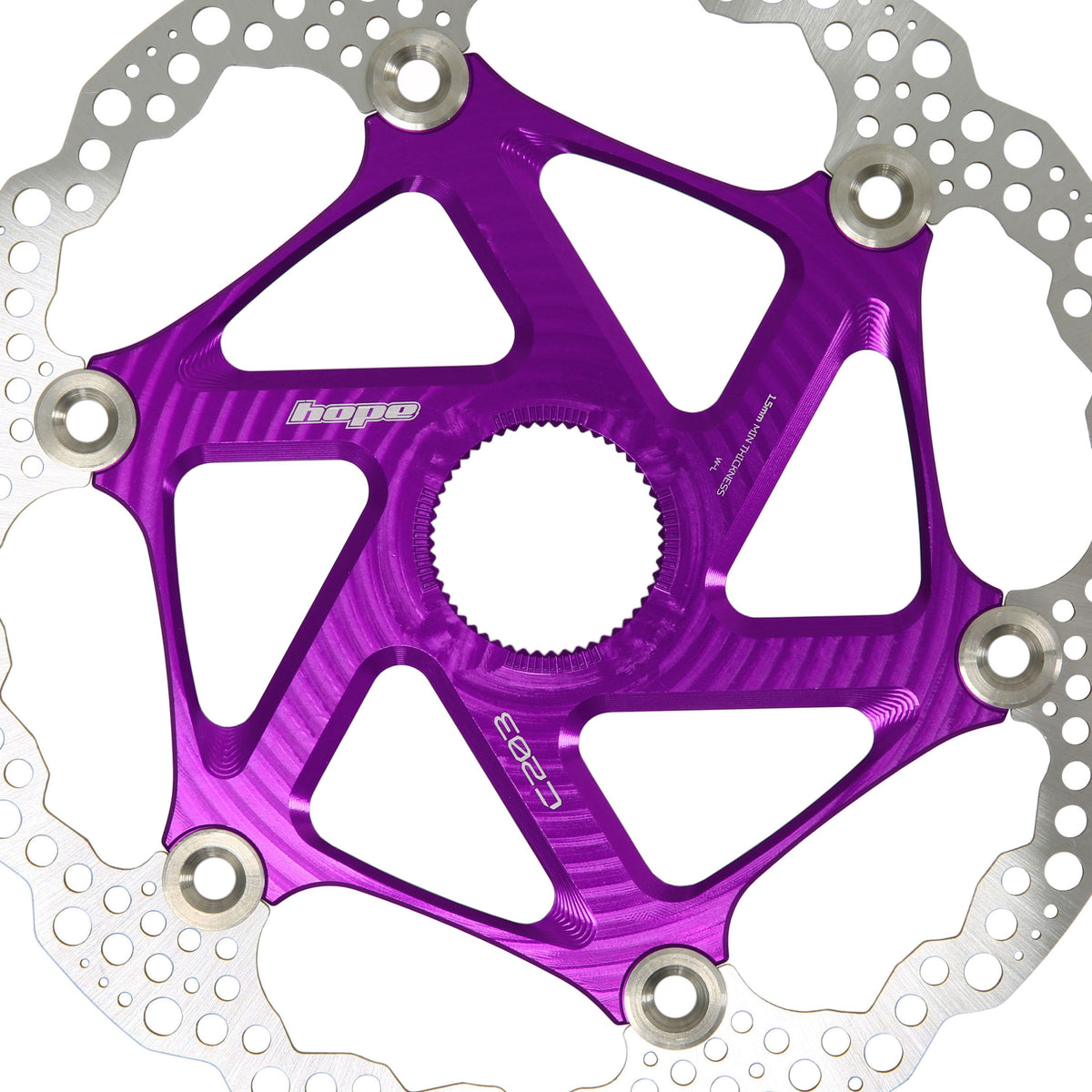 Hope Part Brake Disc MTB Centre Lock 203mm Purple