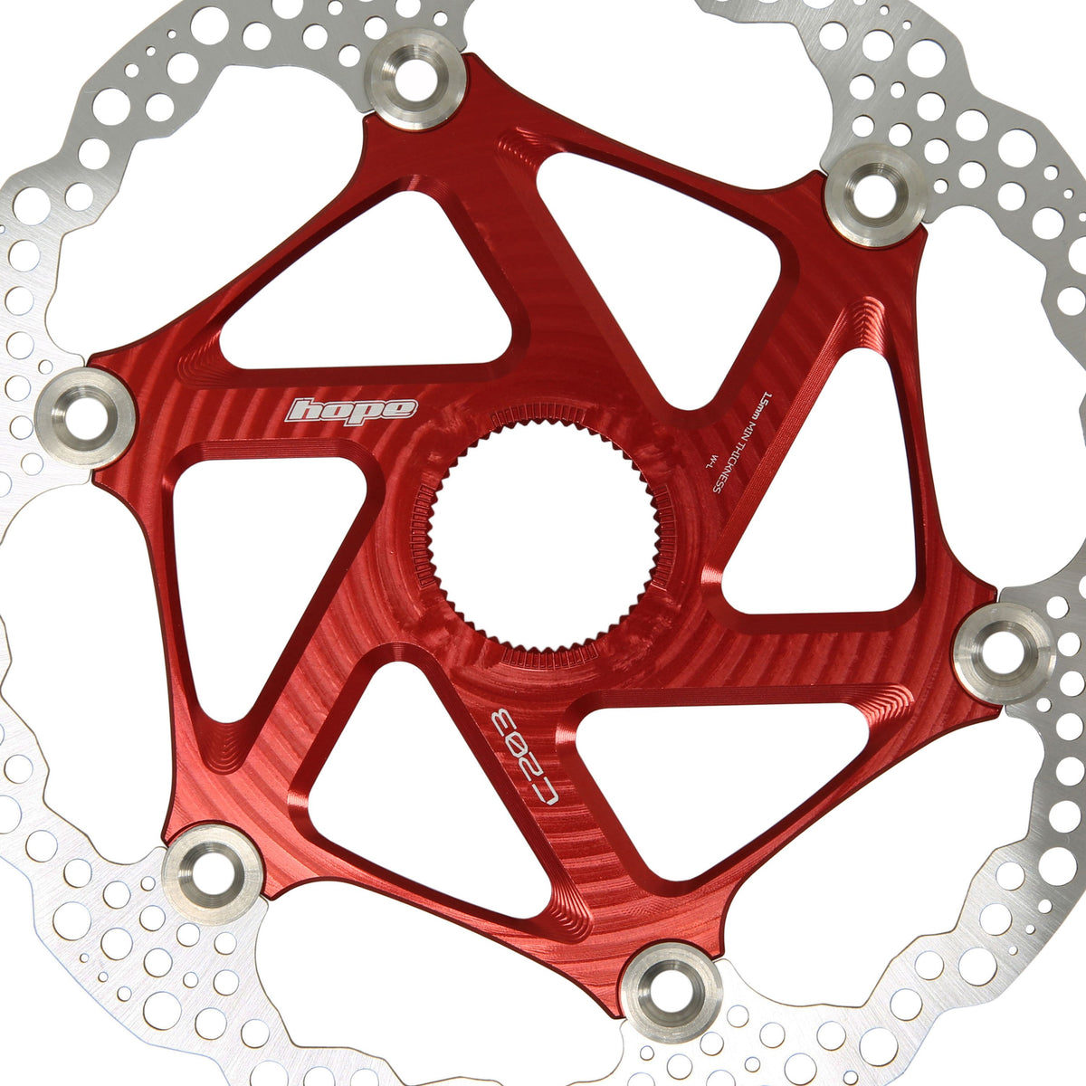 Hope Part Brake Disc MTB Centre Lock 203mm Red