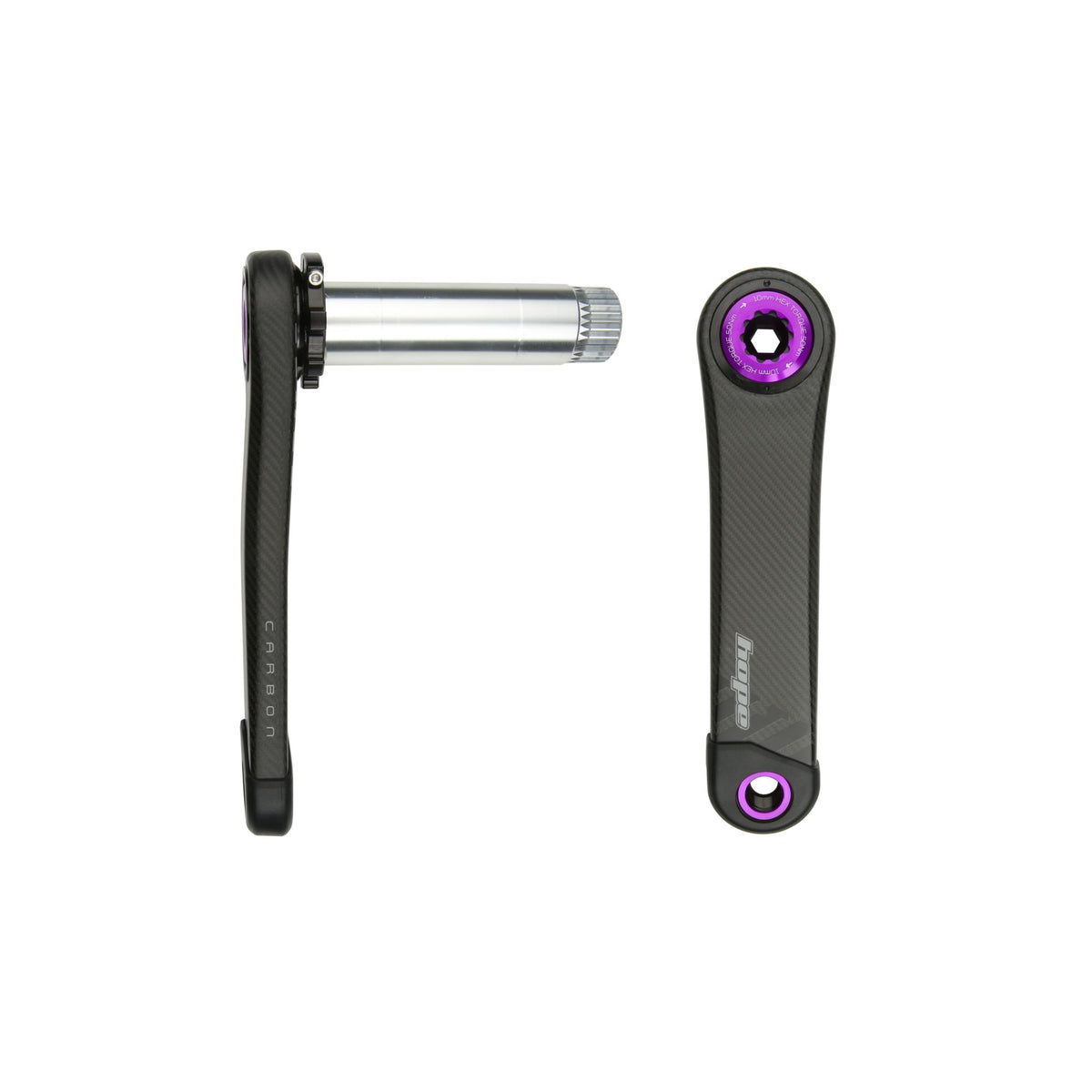 Hope RX Carbon Crankset 68MM Wide 165MM PURPLE
