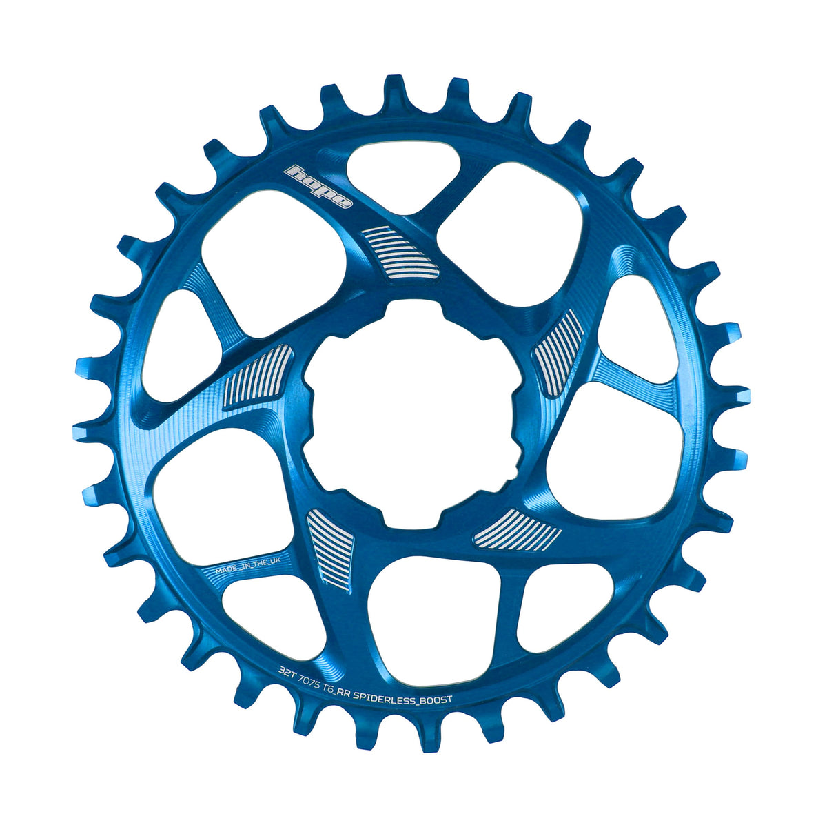 Hope Chainring Spiderless 32T R22 Boost Blue