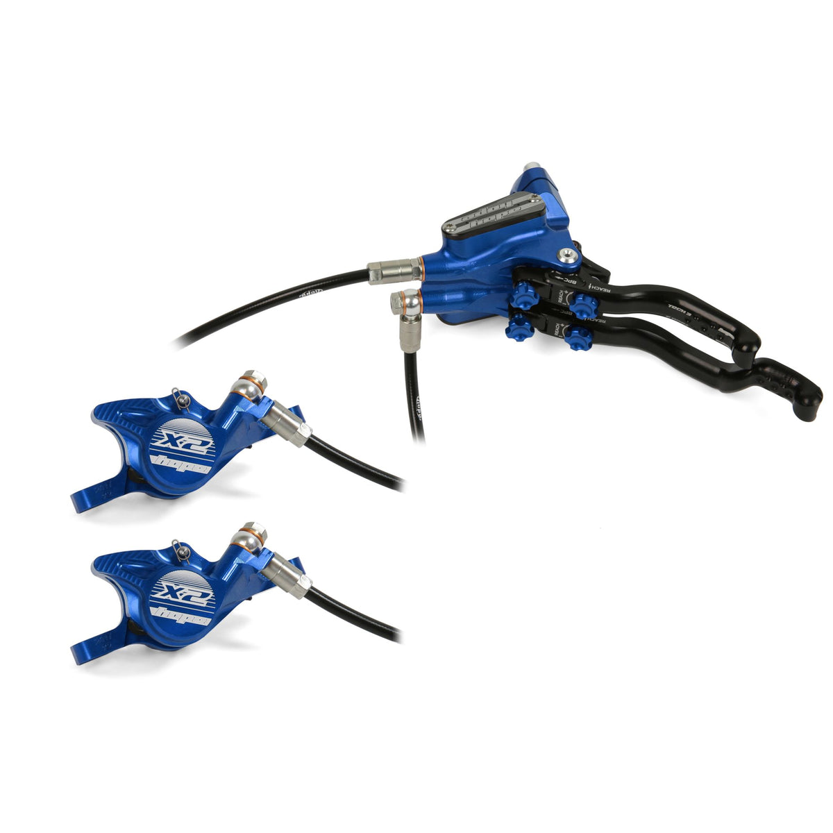 Hope Brake Tech 3 Duo X2 No Rotor LH Blue