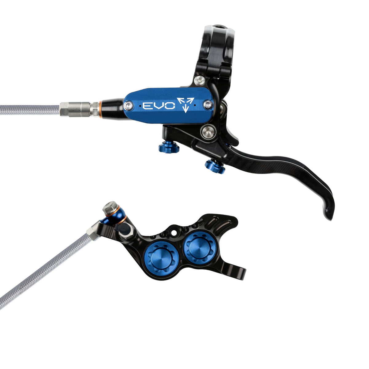 Hope Brake EVO GR4 No Rotor BRAIDED LH- Black/Blue