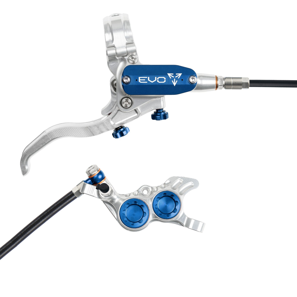 Hope Brake EVO GR4 No Rotor RH- Silver/Blue