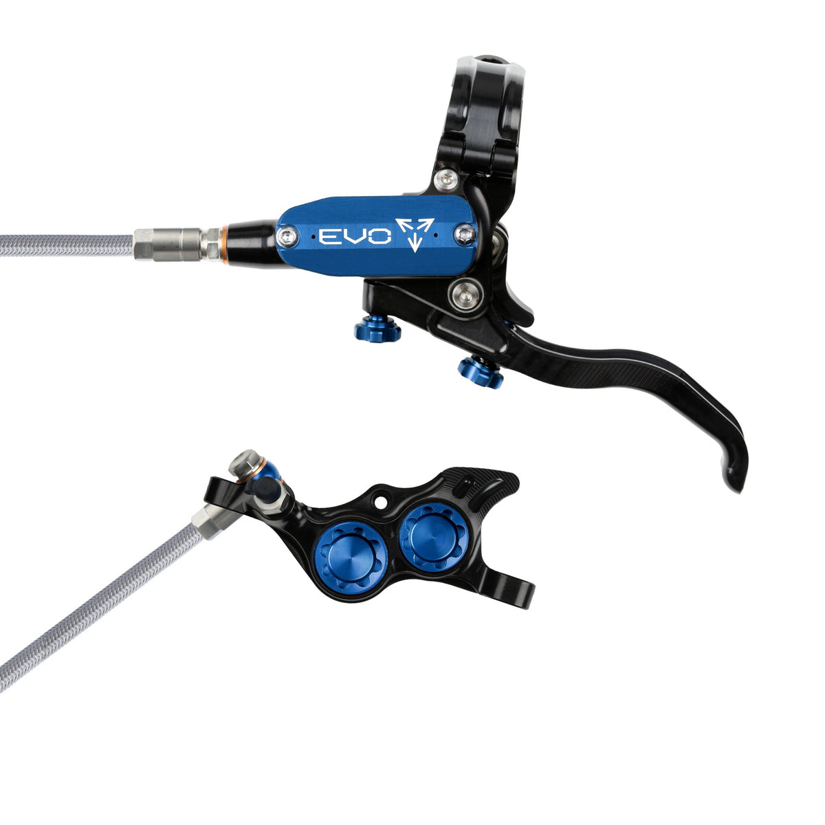 Hope Brake EVO TR4 No Rotor BRAIDED LH- Black/Blue
