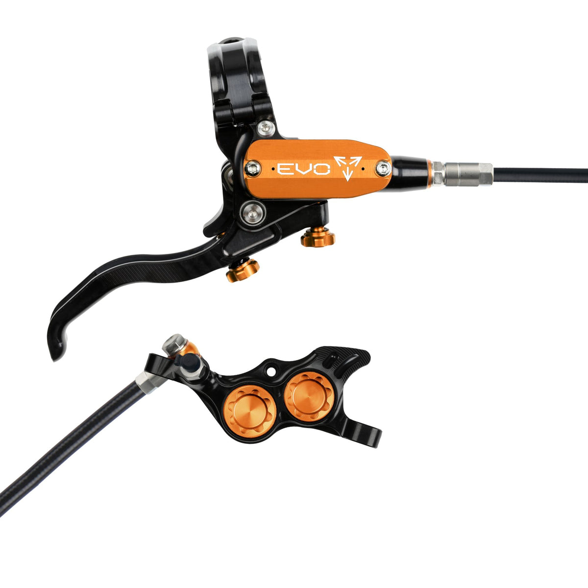 Hope Brake EVO TR4 No Rotor RH- Black/Orange