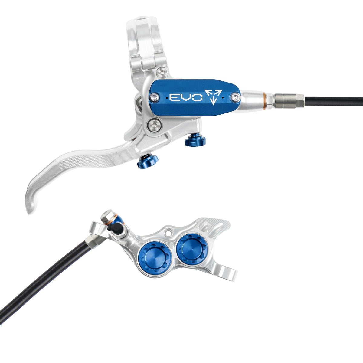 Hope Brake EVO TR4 No Rotor RH- Silver/Blue