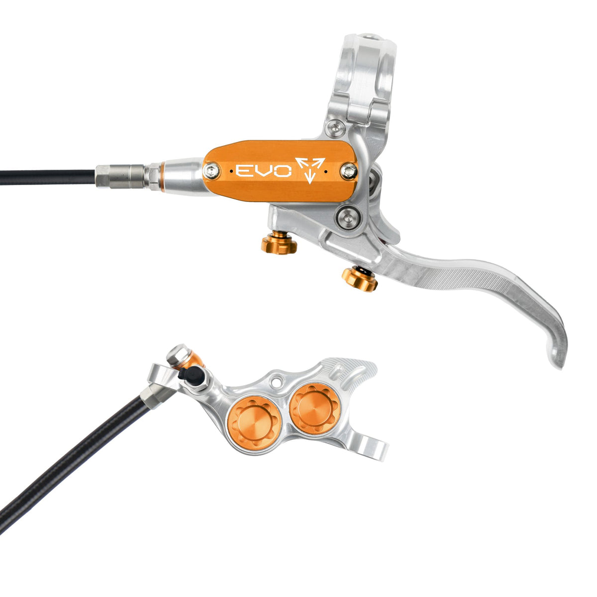 Hope Brake EVO TR4 No Rotor LH- Silver/Orange