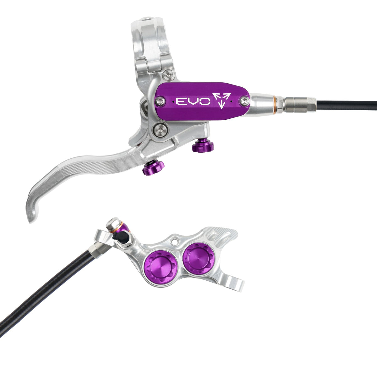 Hope Brake EVO TR4 No Rotor RH- Silver/Purple