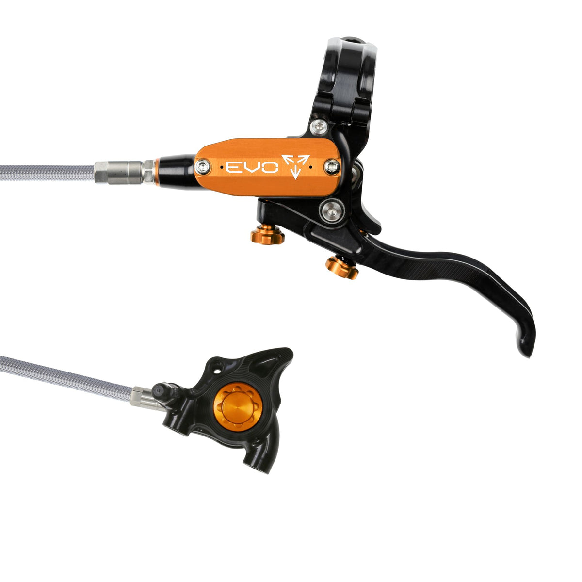 Hope Brake Evo X2 FM No Rotor Braided LH- Black/Orange