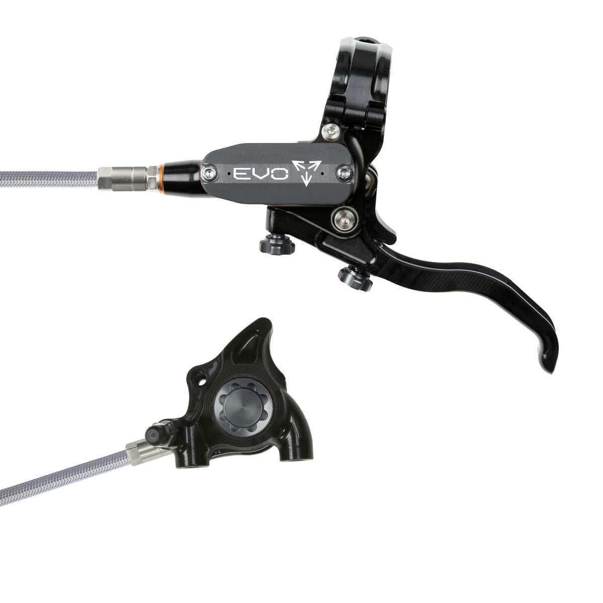Hope Brake Evo X2 FM No Rotor Braided LH- Black/Smoke