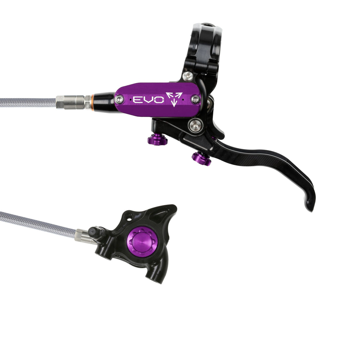 Hope Brake Evo X2 FM No Rotor Braided RH- Black/Purple