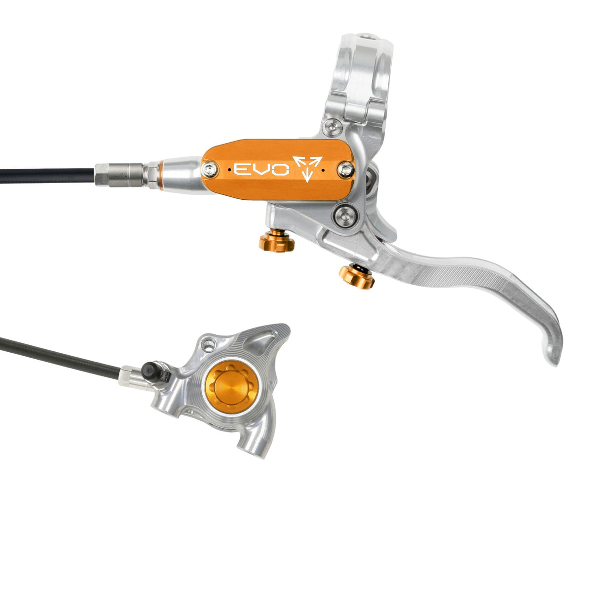 Hope Brake Evo X2 FM No Rotor Braided LH- Silver/Orange