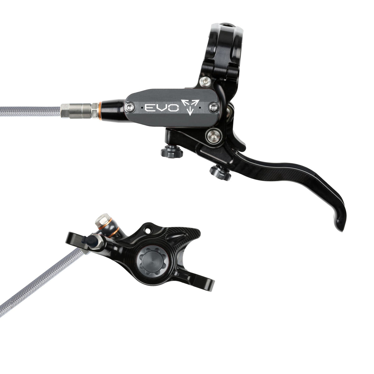 Hope Brake EVO X2 No Rotor BRAIDED LH- Black/Smoke