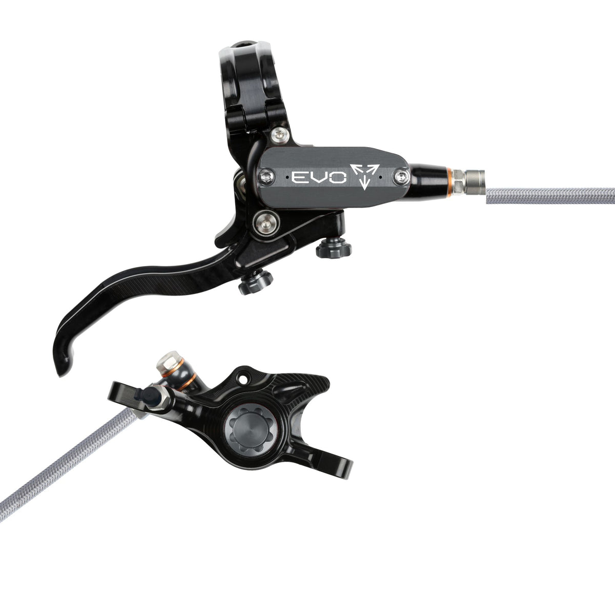 Hope Brake EVO X2 No Rotor BRAIDED RH- Black/Smoke