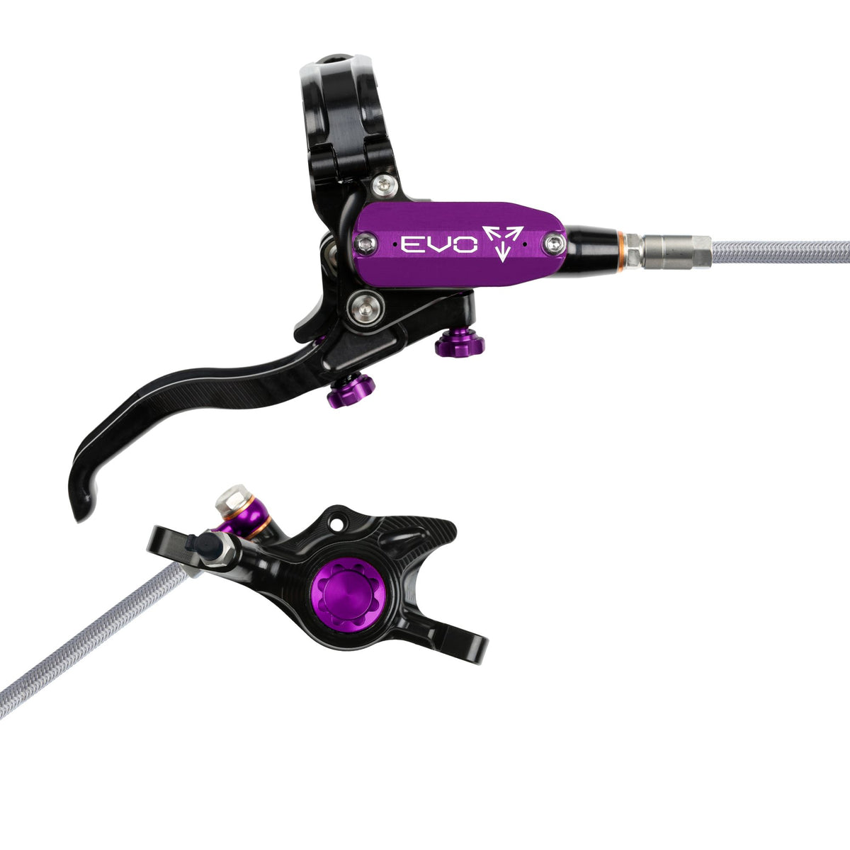 Hope Brake EVO X2 No Rotor BRAIDED RH- Black/Purple