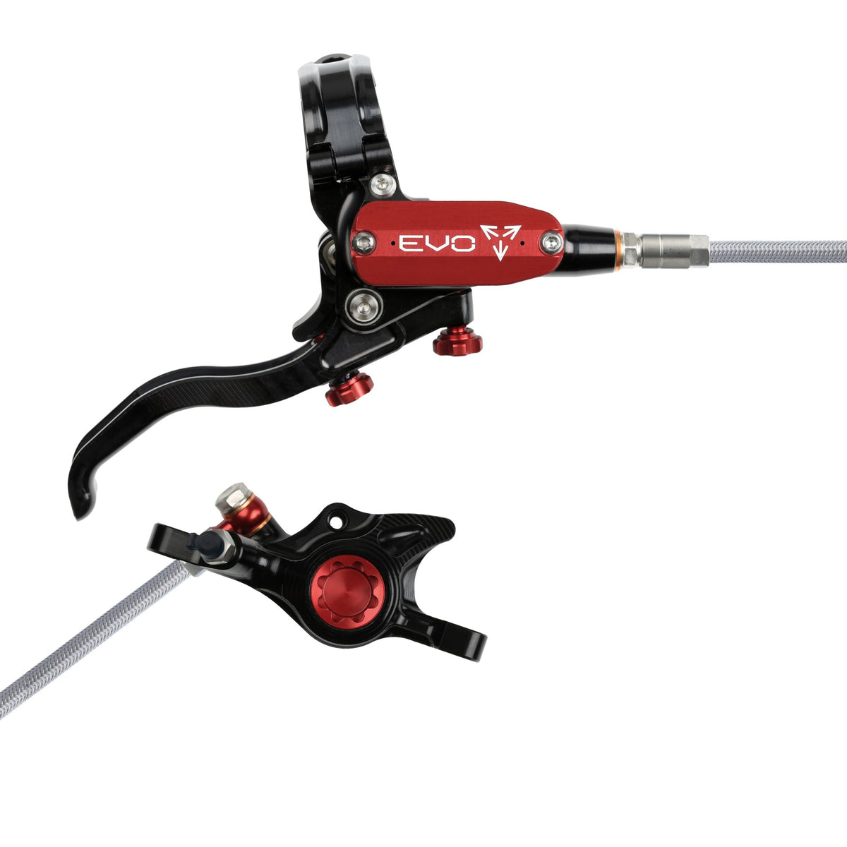 Hope Brake EVO X2 No Rotor BRAIDED RH- Black/Red