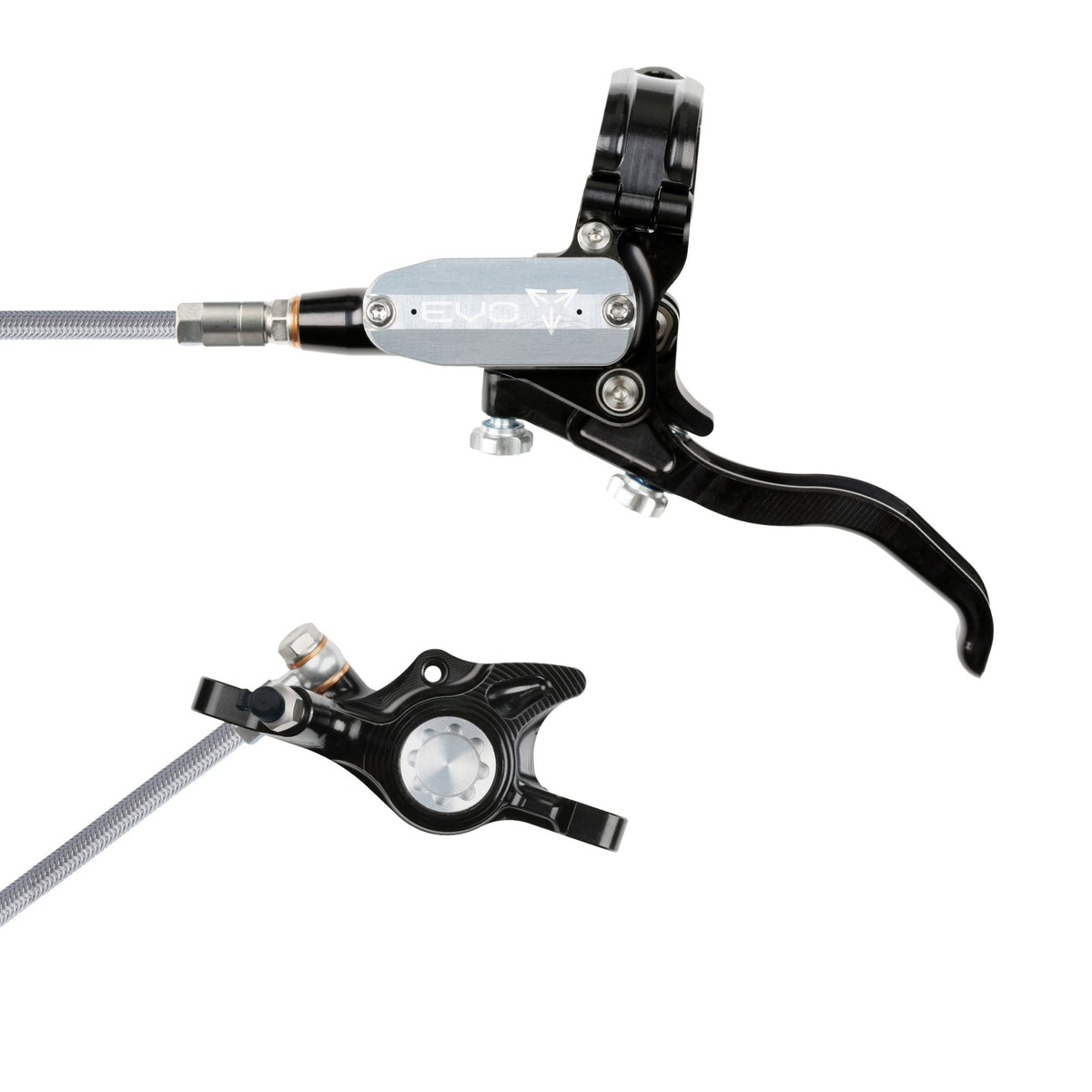 Hope Brake EVO X2 No Rotor BRAIDED LH- Black/Silver