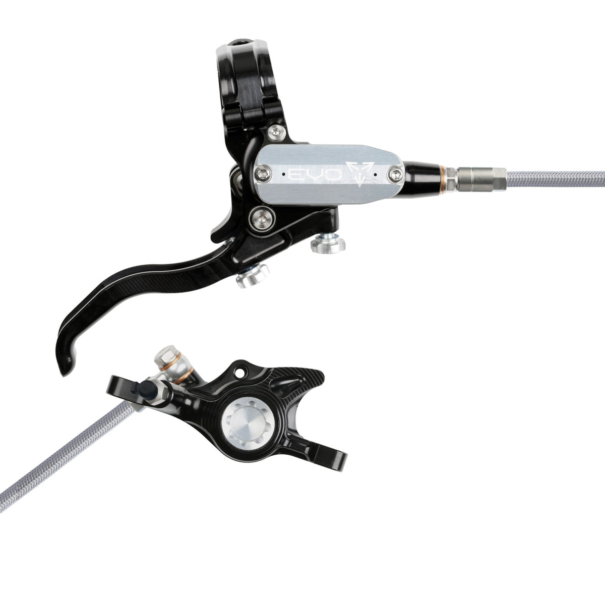 Hope Brake EVO X2 No Rotor BRAIDED RH- Black/Silver