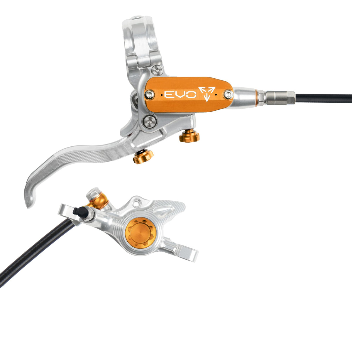 Hope Brake EVO X2 No Rotor RH- Silver/Orange