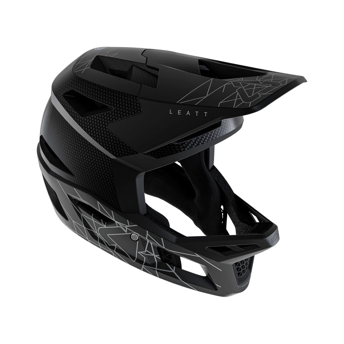 LEATT PROTECTION HELMET MTB 6.0 GRAVITY CARBON STEALTH (59-60CM) L