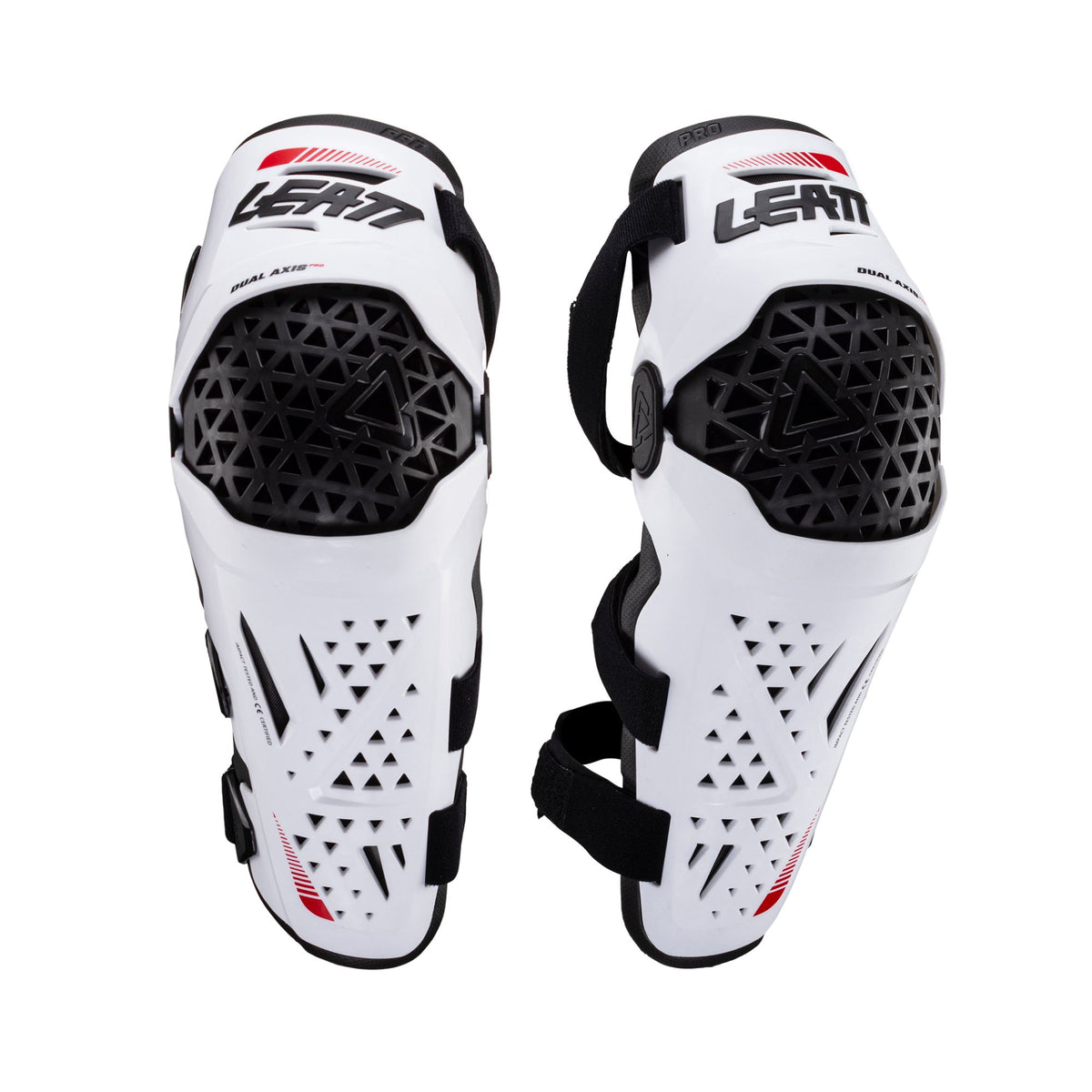 LEATT KNEE GUARD DUAL AXIS PRO WHITE S/M