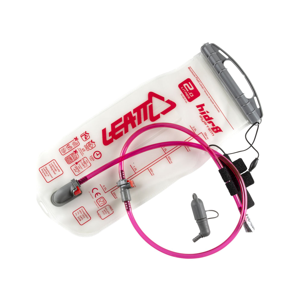 LEATT PART HYDRATION BLADDER FLAT CLEANTECH 2L (70OZ) W TUBE AND BITE VALVE