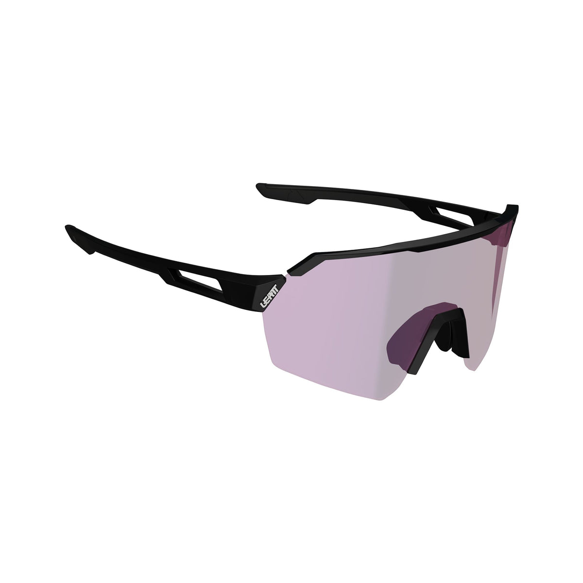 LEATT SUNGLASSES RIDEVIZ LITE #SMALL SATIN BLACK IRIZ CRYZTAL PURPLE 30 VLT