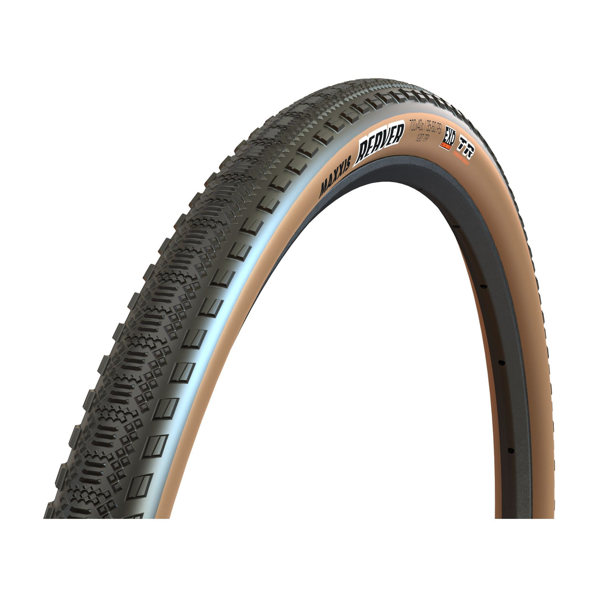 Maxxis Tire Gravel Reaver 700X40C F120 Exo TR Tanwall