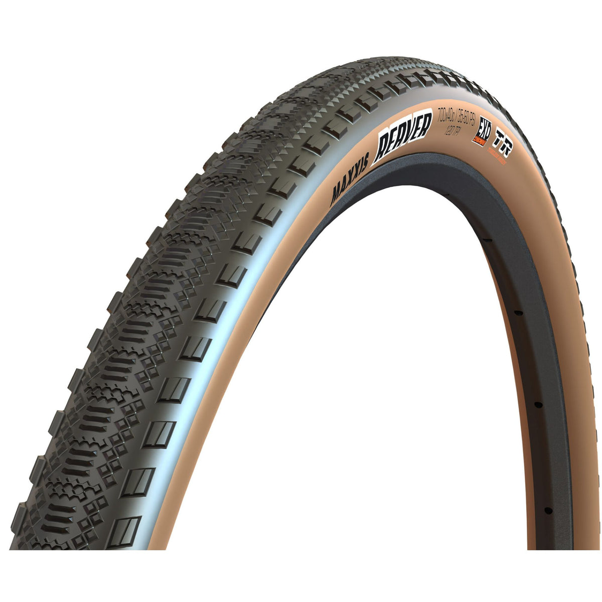 MAXXIS TIRE GRAVEL REAVER 700X45C F120 HYPR-X EXO TR TANWALL