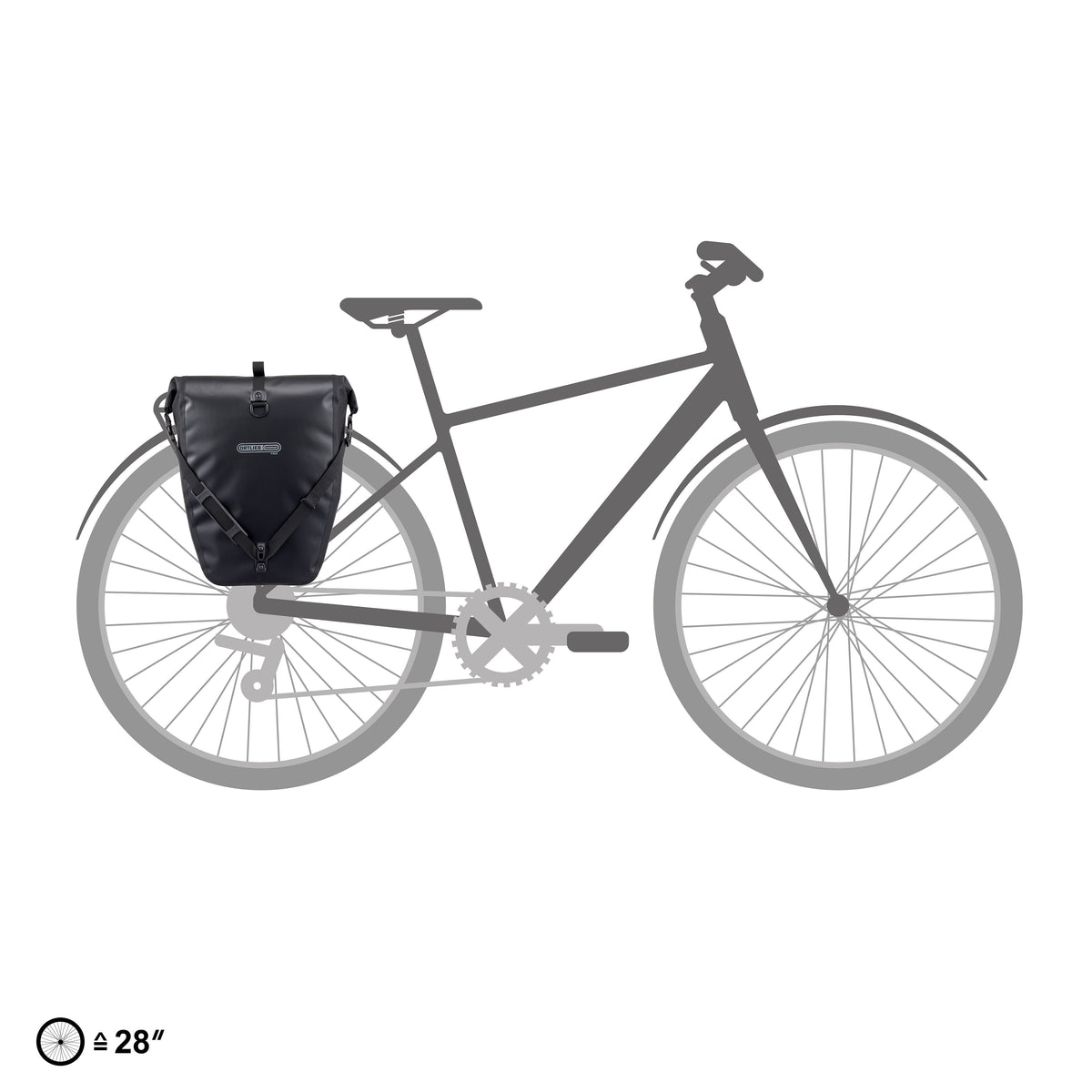 ORTLIEB PANNIER BACK-ROLLER FREE SINGLE QL3.1 BLACK 20L