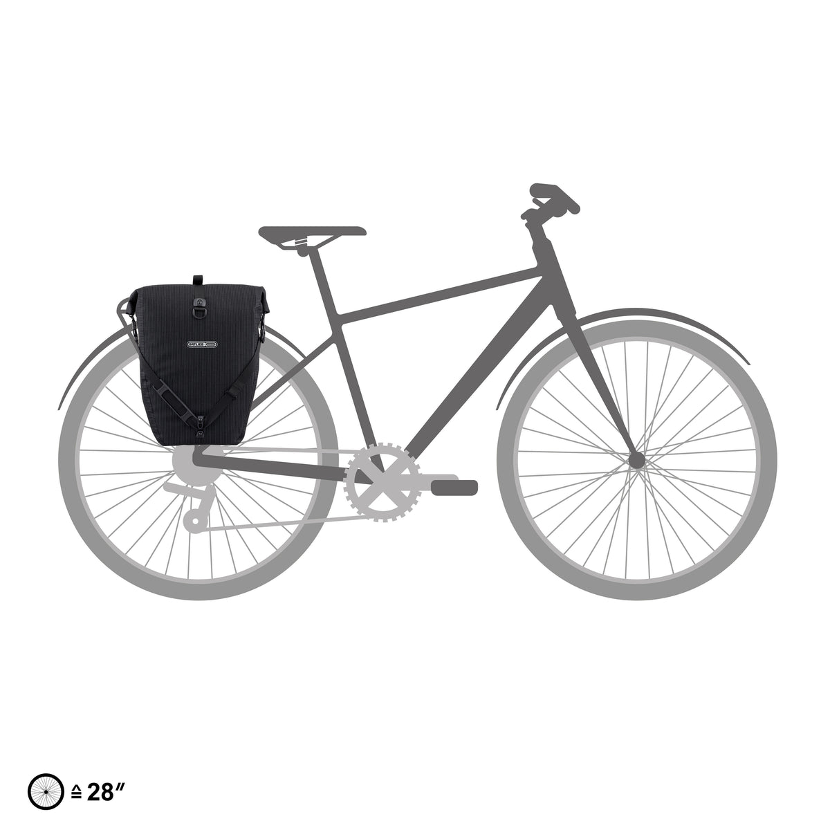 ORTLIEB PANNIER BACK-ROLLER HIGH-VIS QL3.1 BLACK-REFL. 20L