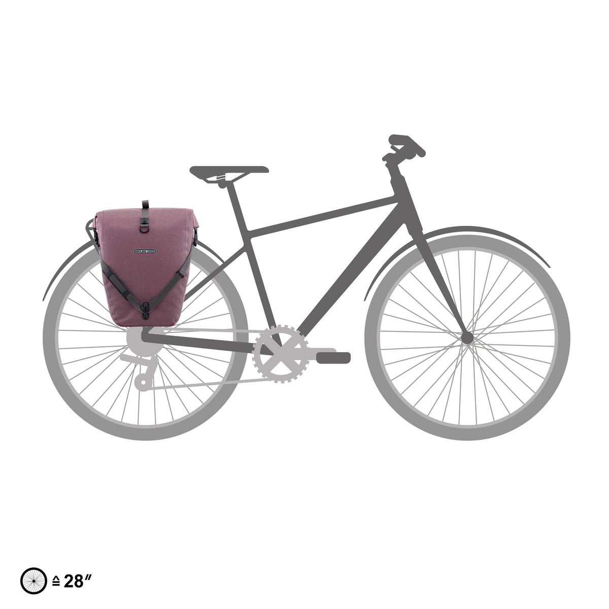 ORTLIEB PANNIER BACK-ROLLER URBAN QL3.1 ASH ROSE 20L