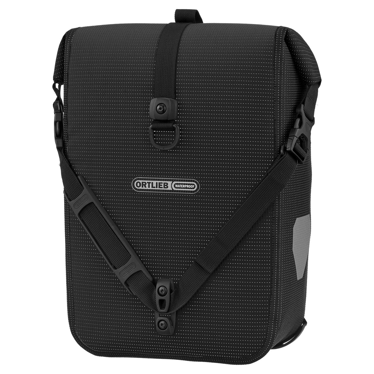 ORTLIEB PANNIER SPORT ROLLER HIGH VIS QL2.1 BLACK REFL. 14.5L