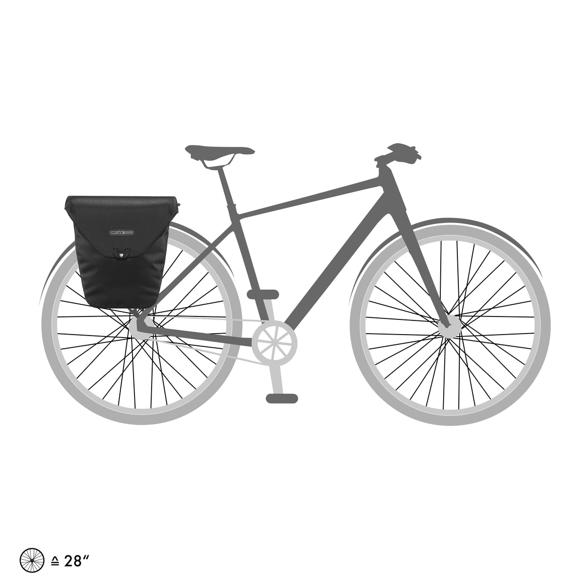 ORTLIEB PANNIER CITY VELO SHOPPER QL2.1 BLACK 18L